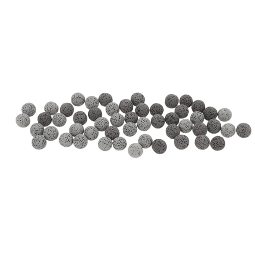 Hemobllo Juego de 2 Piedras Difusoras Naturales de Roca Volcánica de 12 Mm sin Agujeros, Color Negro y Gris Oscuro, Aproximadamente 26 Piezas para Aromaterapia Pasiva en Oficina y Hogar,