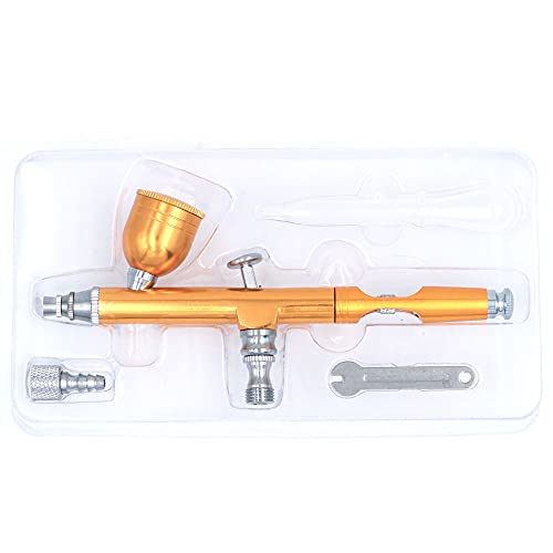 ANCLLO Airbrush Tool Dual Action Gravity Feed 0.3mm Nozzle Spray Gun Cake Decorating Borstels voor Nail Manicure met Sleutel Stro