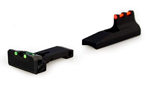 Williams Adjustable Fiber Optic Red Front/Green Rear Aluminum Matte Black Sight Set - 70231