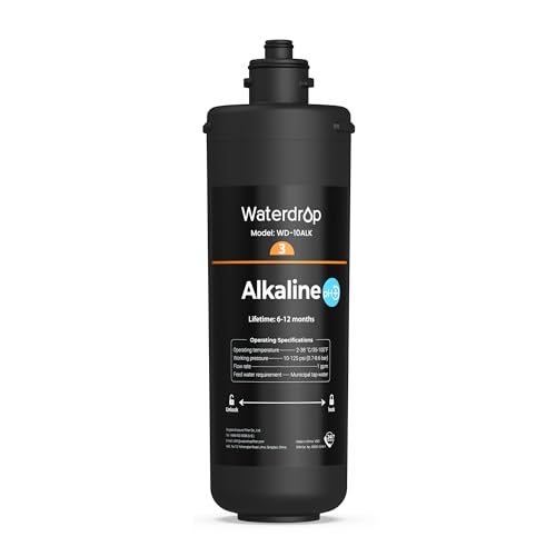 Image of Waterdrop WD-10ALK Water Filter Replacement for Waterdrop TSB-ALK 8 Layer High Capacity Alkaline Under Sink Water Filtration System, 12 months Under Sink Water Filter, Reduces Bad Taste & Odor
