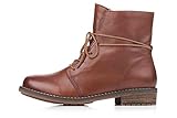 Bei diesem formschönen Schuh der Marke Remonte handelt es sich um ein Modell aus der Kategorie Stiefeletten. Diese Damenschuhe in der Farbe Braun überzeugen durch ein klares Design und unterstreichen die aktuelle Schuhmode. Große Schuhe von Remonte lassen sich perfekt mit dem urbanen Modegeist kombinieren und verleihen jedem modernen aber auch einem klassisch-sportivem Outfit den passenden Schliff. Das Außenmaterial bei diesem Modell wurde aus Glattleder hergestellt, als Innenmaterial wurde Lamm