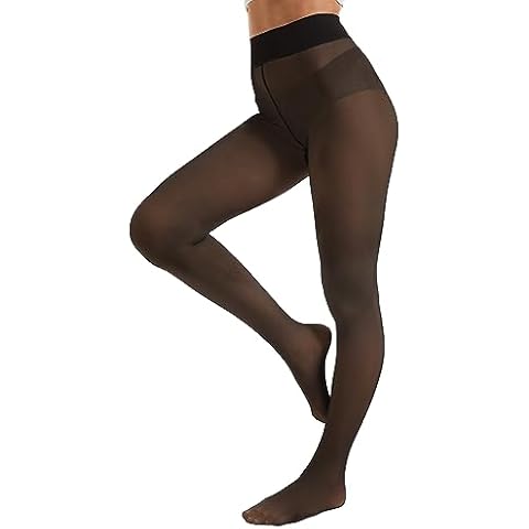 Yilanmy Fake Translucent Tights 80g Opaque Control Top Pantyhose High Waist Thick Leggings for Women Cover