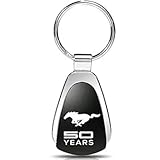 Ford Mustang 50 Years Anniversary Black Tear Drop Key Chain