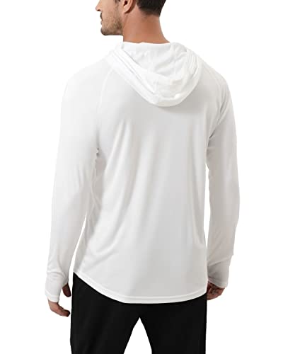 Yundobop Men's UPF 50+ Rash Guard Swim Shirt Long Sleeve Athletic Hoodies Lightweight Fishing Running Thumbholes Shirt2