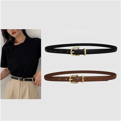 Skinny Belts, Fashion Ladies Belt Adjustable Leather Thin Alloy Pin Buckle Decorative Waist Belts3