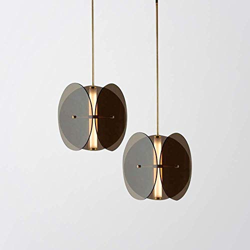 Lampe suspendue design en verre gris durable au style épuré pour intérieur moderne