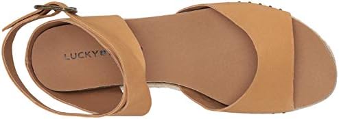 Lucky Brand Women's GLADAS Espadrille Wedge Sandal, Light Desert, 6.5 M US | Image 4