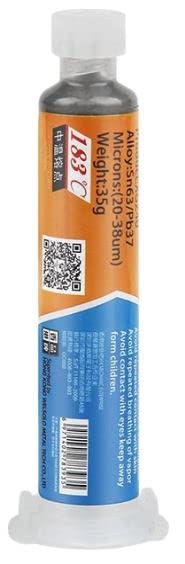 KEERTAN KALP Products wetting, Anti-Dry and Strong, Long Shelf Life at Room temperatureFlux SMD Solder Paste, Circuit Assembly Sealed Mechanic Sn63/Pb37 SMD Soldering Paste, 35g