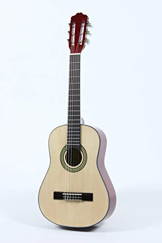 Voggy’s Kindergitarren-Set 1/2 - Gitarre für Kinder ab 6 Jahren im Komplettset mit Zubehör auch geeignet für Anfänger, natur