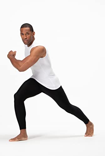 Devops 3 Pack Men's Athletic Compression Shirts Sleeveless (2X-Large, Black/Camo Grey/Blue) #TOP6