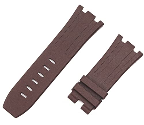 [SYJCCXD] 28mm Nature Fluorine Rubber Silicone Watchband Watch Band for Ap Strap for Audemars and Piguet Belt15703 15710 15706