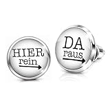 Soul Cats 1 Paar Ohrstecker 'HIER rein   DA raus' Ohrschmuck Ohrringe
