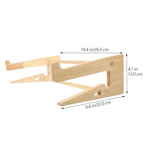 Soporte para portátil en madera sólida PRETYZOOM 10-14.7 pulg miniatura 2