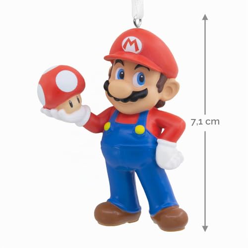 Hallmark Nintendo Super Mario Bros Mario mit Super Pilz Ornament - Hängende Dekoration für Weihnachten – Ansicht 3