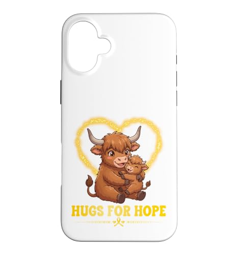 Hugs For Hope Mom Baby Highland Cow �C�G���[���{�� �[�� �X�}�z�P�[�X iPhone 16 Plus �p