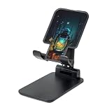 Fireflies and Lantern Cell Phone Stand for Desk - Ultra Thin Dual Folding Travel Phone Holder, Height Adjustable Desktop Mobile Phone Kickstand Portable Tablet Stand Office Gift
