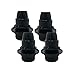 Produktbild HALOTEC | 4er-Pack E14 Lampenfassungen | Mit Gewinde und Lampenschirm-Klemmring | E14 Fassung schwarz mit Gewinderohr | Farbe Schwarz