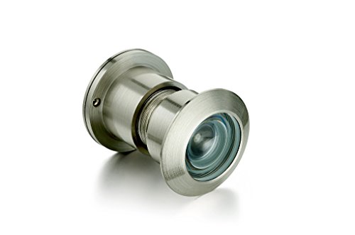 TOGU TG3828YG-SN UL Listed Solid Brass HD Glass Lens 220-degree Door Viewer Peephole with Heavy Duty Privacy Cover for 1-3 5  to 2-1 6  Doors, Satin Nickel Finish
