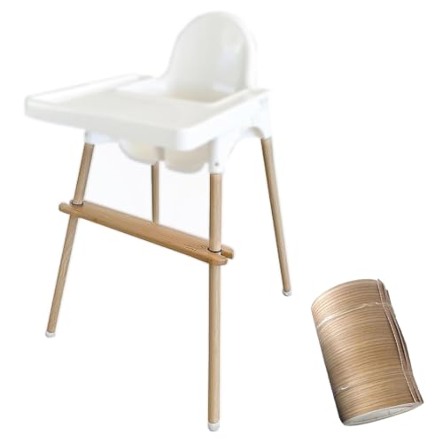 Image of Highchair Decorative Leg Wraps - Bamboo Style 1 PCS 196 Inch Adhesive Decorative Strips for IKEA Antilop High Chair Accessories, Secure Vinyl Chair Leg Protectors & Anti-Slip Safety Covers