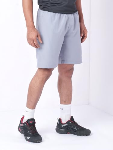 Image of Wildcraft Men's Solid Regular Fit Shorts| Mid Waist with Adjustable Drawcord
