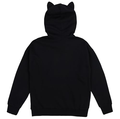 Teddy Bear Youth Black Long Sleeve Hooded Sweatshirt With 3D Ears3