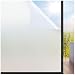 Rabbitgoo Privacy Window Film Frosted Window Sticker with Grid Lines Backing Frosted Glass Film Non-Adhesives Window Clings Static Cling Window Decals for Home Office Bathroom 17.5 x 78.7 inches