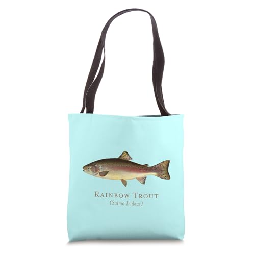 Bolso Tote con Ilustración Vintage de Trucha Arcoíris miniatura 1