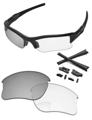 Image of Replacement Lenses & Rubber Kits for Oakley Flak Jacket XLJ OO9009 63mm - Precision Fit, UV Block, Impact Resistant