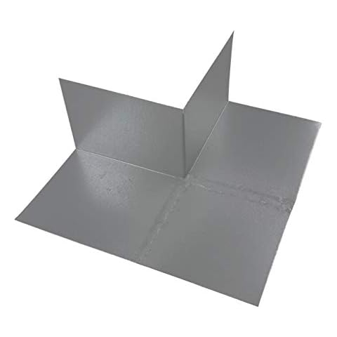 Roof Corner Flashing for Inside & Outside Corners - Soldered Galvanized Steel for Superior Roof Waterproofing - Roof-to-Wall Flashing System (4, Outside Corner Flat Roof) Cover