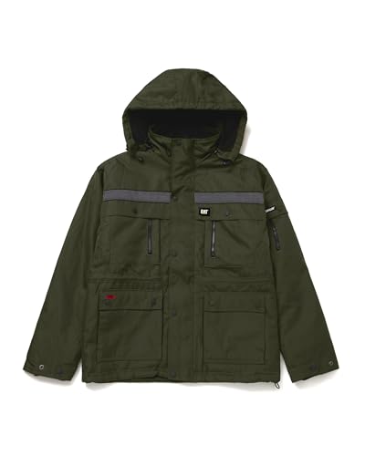 Caterpillar Men's Heavy Insulated Parka (Regular and Big & Tall Sizes), Army Moss, Small
