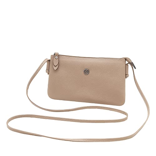 Bolsa Transversal Feminina de Couro Bovino Legítimo c/Alça Ajustável Mariart Onix (New Fendi)