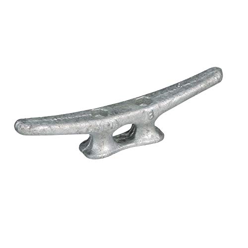 Seachoice Open Base Dock Cleat, Galvanized Gray Iron, 8 In. #TOP1