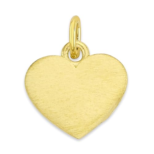 Solid Gold Heart Microcharm in 10k or 14k, Dainty Cute Love Charm Symbol with Clasp