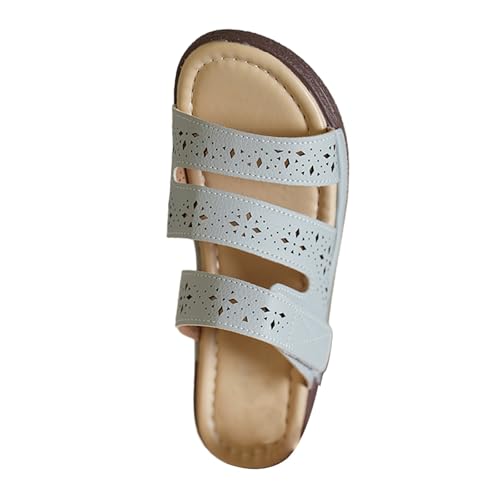 Sandalias ortopédicas para mujer con plantilla, sandalias de plataforma, antideslizantes, para playa, playa, verano, jardín, tallas 36-43, gris, 42 EU