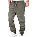 Joggers for Men Workout Sweatpants Stretch Elastic Waist Sport Trousers Fall Winter Pants Comfy Lounge Fashion 2025 Gray