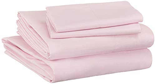 Amazon Basics Soft, Comfortable Kid's Microfiber Bed-in-a-Bag 7-Piece Bedding Set, Full/Queen, Solid & Printed, Purple Unicorns