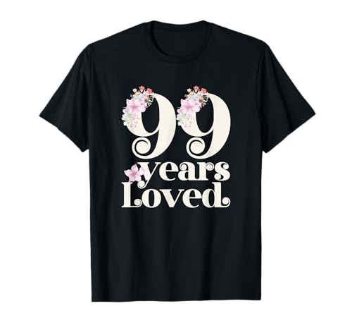99 años amados | Fiesta de cumpleaños de la abuela 99 | 99 años Camiseta