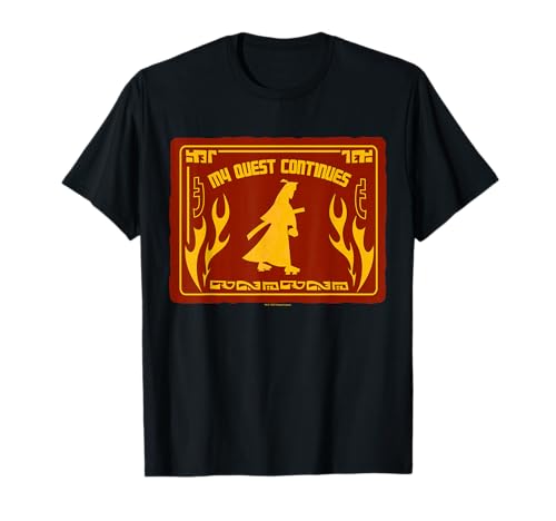 Samurai Jack My Quest Continues Red & Yellow Sign T-Shirt