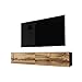 Produktbild Selsey Kane  TV-Lowboard Fernsehschrank hängend 140 cm (Wotan Eiche, ohne LED)