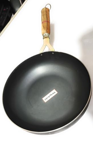Wok de hierro con mango de madera 2.4 l 24 cm miniatura 2