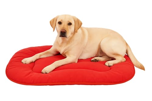 Flamingo Hundekissen - Katzenkissen - Hundekissen oval - Hundekissen Grosse Hunde 77 x 54 cm Hundekissen Firenze Dünn Oval Grau