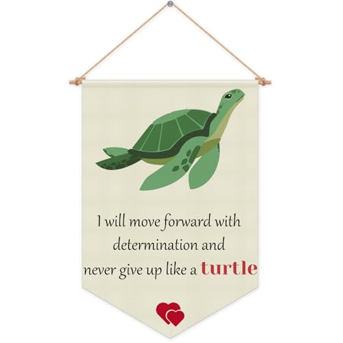 Turtle Gifts for Turtle Lovers Kids Hanging Pennant Flag Banner Sea Animals Decor Turtle Themed Gifts for Girls Nursery Bedroom Playroom Game Room Beach Ocean Wall Decor Christmas Birthday Present