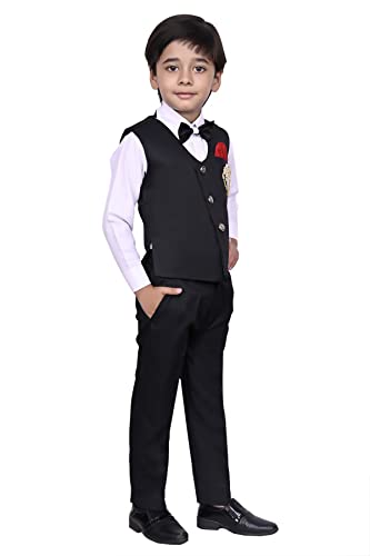 Image of 3-Piece Shirt, Trouser, Waistcoat with Bow-Tie Boy's Suit Set for Party, Wedding, Birthday VC405