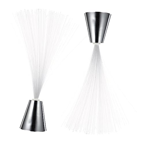 TEHAUX 2Pcs Color Changing Fiber Optic Lamp Decorative Ambient Lighting No Battery Design for Holiday Decor Combination