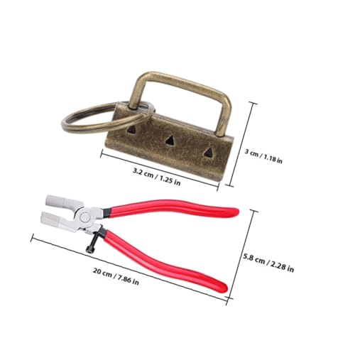 Kit porte-clés en fer ORFOFE avec pinces à queue 32mm pour DIY et bricolage - 3