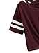 SweatyRocks Women's Short Sleeve Cut Out V Neck Twist Front Crop Top T-Shirt Burgundy X-Large