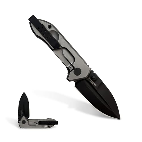 Extrema Ratio - Frame Rock (TITAN-BLACK), Folding Knife, Böhler N690 steel blade hardened to 58 HRC, DLC-coated finish, titanium frame lock, ambidextrous opening, handmade in Italy