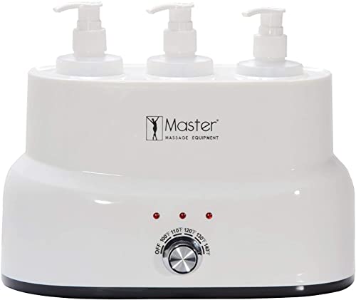 Master Massage Three Bottles Oil &Lotion Warmer Electric,Electric Beauty Salon SPA Massage Oil Heater, for Body Therapy/Beauty/SPA