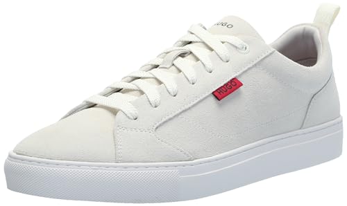 HUGO Essential Cupsole Suede Low Top Sneaker, Natural Oat, 13