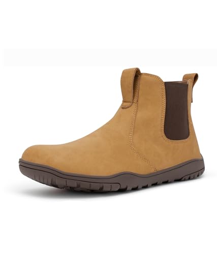 FEFELUIS Chelsea Barefoot Boot Men Tan Size 9